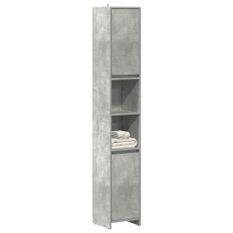 Armoire de salle de bain Gris béton 30x30x183,5 cm