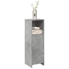 Armoire de salle de bain Gris béton 30x30x95 cm