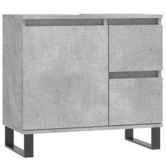 Armoire de salle de bain gris béton 65x33x60 cm