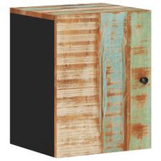 Armoire de salle de bain murale 38x33x48cm bois de récupération