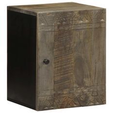 Armoire de salle de bain murale 38x33x48cm bois massif manguier