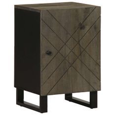 Armoire de salle de bain noir 38x33x58 cm bois massif manguier