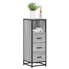 Armoire de salle de bain sonoma gris 35x37,5x100 cm