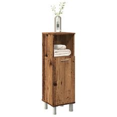 Armoire de salle de bain vieux bois 30x30x95 cm bois ingénierie