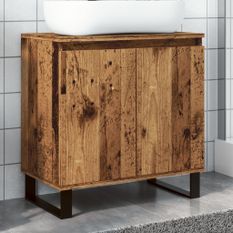 Armoire de salle de bain vieux bois 58x33x60 cm bois ingénierie