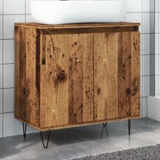 Armoire de salle de bain vieux bois 58x33x60 cm bois ingénierie