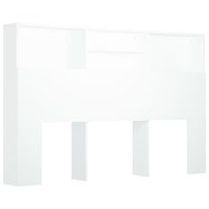 Armoire de tête de lit Blanc 160x19x103,5 cm