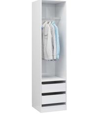 Armoire dressing 1 penderie 2 tiroirs 50 cm - Collection Kodok