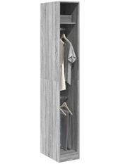 Armoire dressing 2 penderies 1 étagère 30 cm - Collection Laker