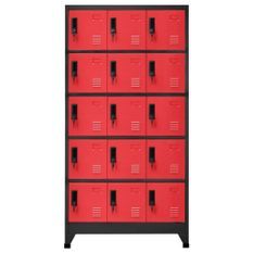 Armoire en acier Koface 90 cm – 15 casiers avec fermeture à clé