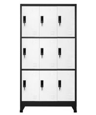 Armoire en acier Koface 90 cm – 9 casiers avec fermeture à clé