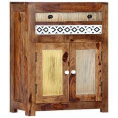 Armoire latérale 60 x 30 x 75 cm Bois de Sesham massif