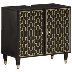 Armoire lavabo de salle de bain bois massif de manguier