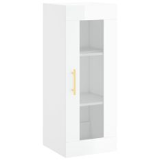 Armoire murale blanc brillant 34,5x34x90 cm