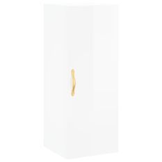 Armoire murale blanc brillant 34,5x34x90 cm