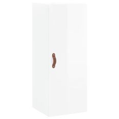 Armoire murale blanc brillant 34,5x34x90 cm