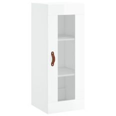 Armoire murale blanc brillant 34,5x34x90 cm