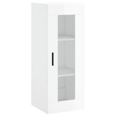 Armoire murale blanc brillant 34,5x34x90 cm