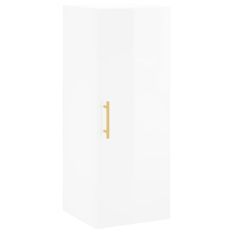 Armoire murale blanc brillant 34,5x34x90 cm