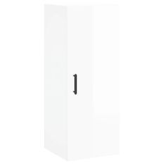 Armoire murale blanc brillant 34,5x34x90 cm