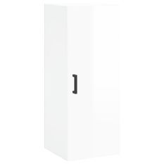 Armoire murale blanc brillant 34,5x34x90 cm