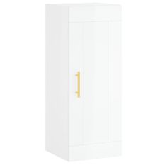 Armoire murale blanc brillant 34,5x34x90 cm bois d'ingénierie