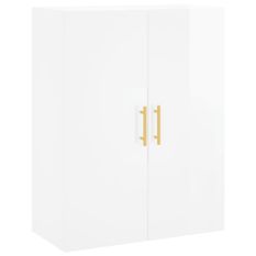 Armoire murale blanc brillant 69,5x34x90 cm