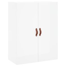 Armoire murale blanc brillant 69,5x34x90 cm