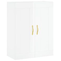 Armoire murale blanc brillant 69,5x34x90 cm bois d'ingénierie