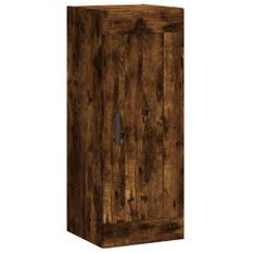 Armoire murale chêne fumé 34,5x34x90 cm bois d'ingénierie