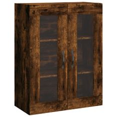 Armoire murale chêne fumé 69,5x34x90 cm bois d'ingénierie