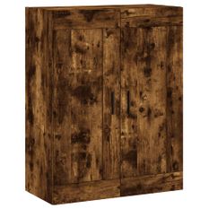 Armoire murale chêne fumé 69,5x34x90 cm bois d'ingénierie