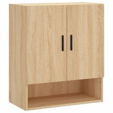 Armoire murale chêne sonoma 60x31x70 cm bois d'ingénierie