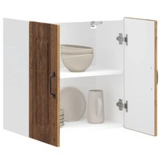 Armoire murale de cuisine Kalmar vieux bois bois d'ingénierie