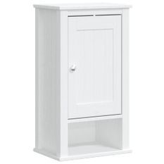 Armoire murale de salle de bain BERG blanc bois de pin massif