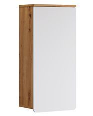 Armoire murale de salle de bain blanc brillant et chêne artisanal Klara 60 cm