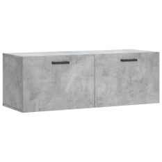 Armoire murale gris béton 100x36,5x35 cm bois d'ingénierie