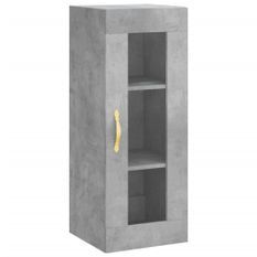 Armoire murale gris béton 34,5x34x90 cm