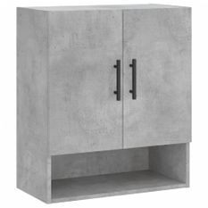 Armoire murale gris béton 60x31x70 cm bois d'ingénierie