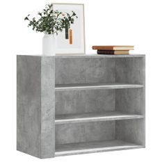 Armoire murale gris béton 75x35x60 cm bois d'ingénierie