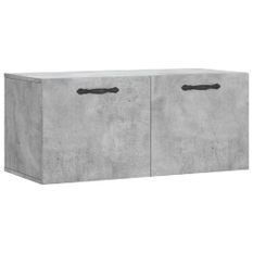 Armoire murale gris béton 80x36,5x35 cm bois d'ingénierie