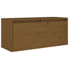 Armoire murale Marron miel 80x30x35 cm Bois de pin massif