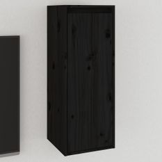 Armoire murale Noir 30x30x80 cm Bois de pin massif