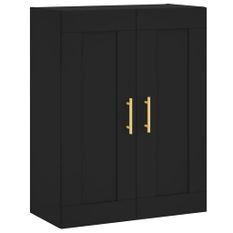 Armoire murale noir 69,5x34x90 cm bois d'ingénierie