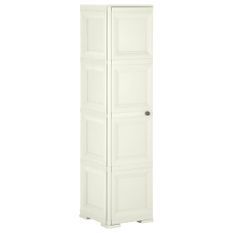 Armoire plastique 40x43x164 cm design bois glace à la vanille