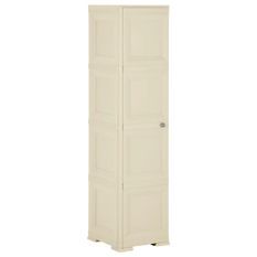 Armoire plastique 40x43x164 cm design de bois blanc angora