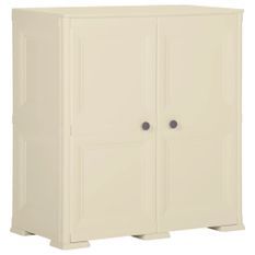 Armoire plastique 79x43x85,5 cm design de bois blanc angora