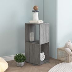 Armoire rotative Gris béton 34,5x34,5x75,5 cm bois d'ingénierie