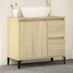 Armoire salle de bain chêne sonoma 65x33x60 cm