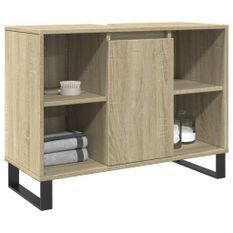 Armoire salle de bain chêne sonoma 80x33x60cm bois d'ingénierie